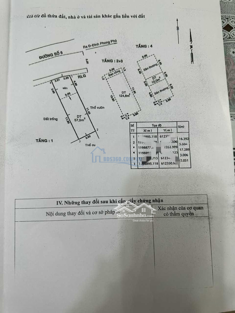 Nhà 4 Tầng, Mặt Tiền Đường Số 5, Tăng Nhơn Phú B, Thành Phố Thủ Đức, Ngang 5M, Dài 17.5M