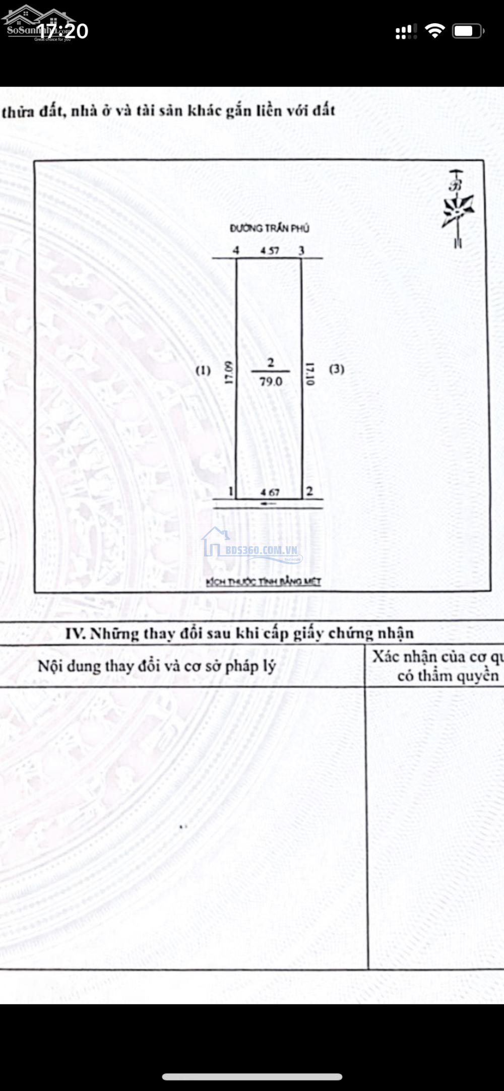 Bán nhà 4 tầng 79m2 nở hậu mặt đường Trần Phú, TP Vinh