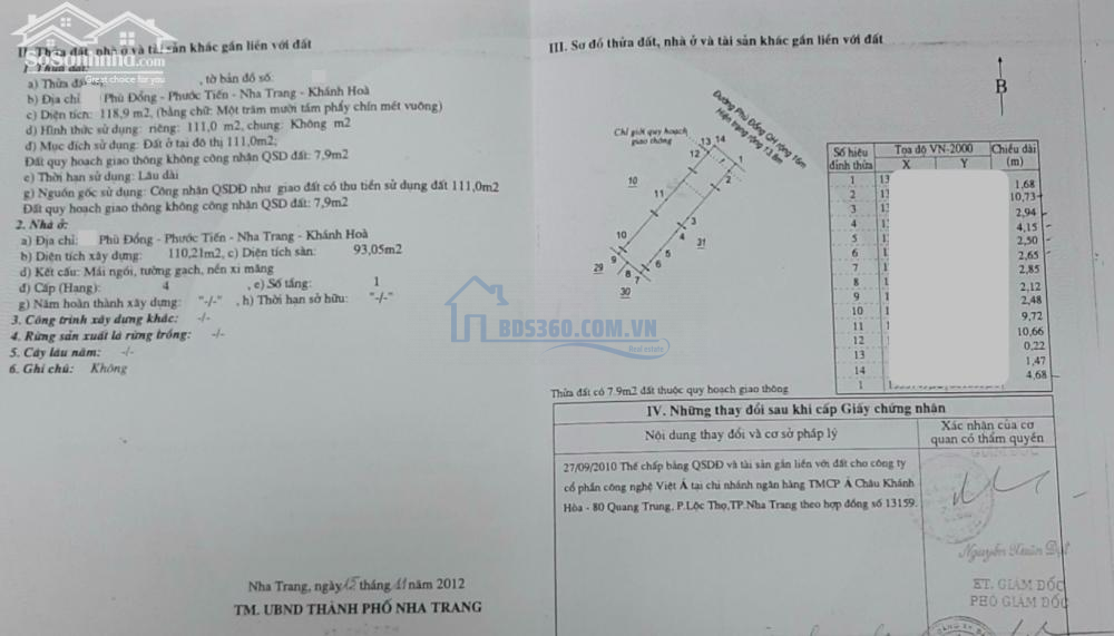 14,3tỷ Bán căn nhà DT 119m2 xây 2 tầng mặt tiền đường Phù Đổng, trung tâm Nha Trang