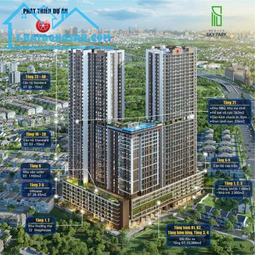 PICITY SKY PARK Giá chỉ 1,3 tỷ/căn CK lên đến 25%/tổng giá trị căn hộ full nội thất