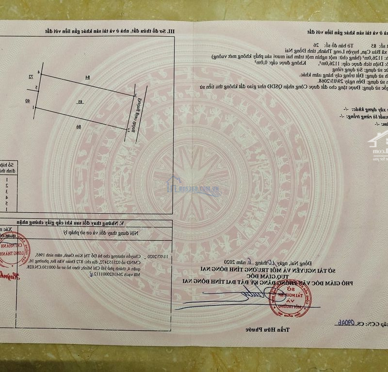 Chính Chủ Cần Bán Lô Đất Diện Tích 1.126M² Gần Sân Bay Long Thành