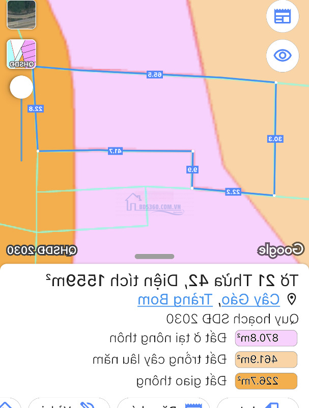 Chính Chủ Cần Bán 1000M2 Mặt Tiền Đường Nguyễn Hoàng Huyện Trảng Bom