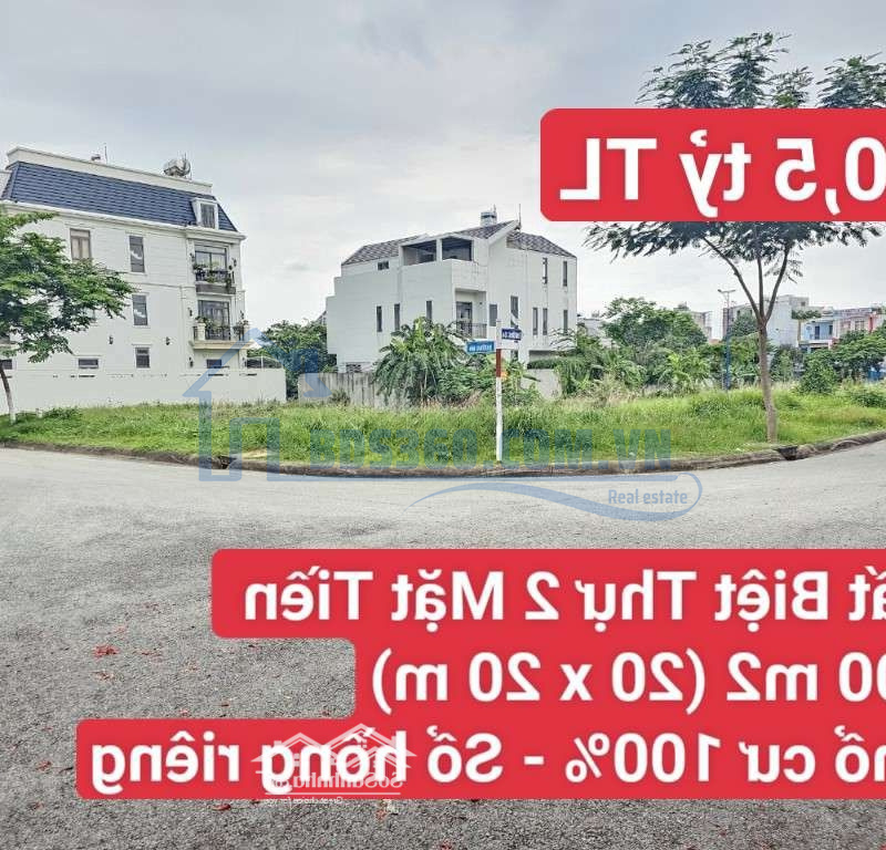 Đất Khu Biệt Thự 2 Mặt Tiền Đường 16M , P. Đông Hòa, Tp. Dĩ An