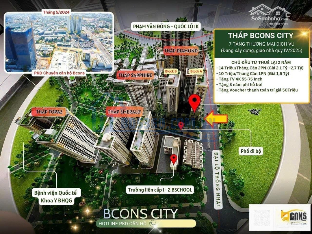 Bán Căn Hộ Bcons City 2Pn 2 Vệ Sinhgiá Chủ Đầu Tư, Có Ưu Đãi Cam Kết Thuê Lại, Quà Tặng Hấp Dẫn