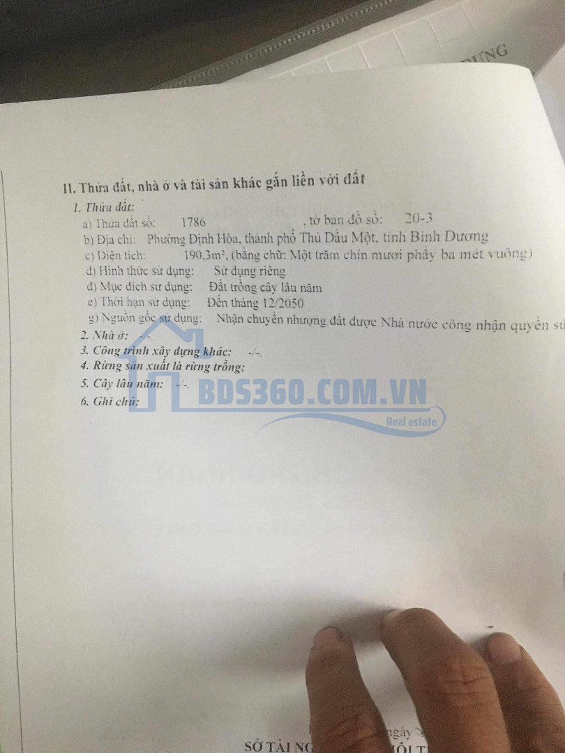 Bán Đất Định Hòa - Tp. Tdm Đối Diện Bv1500 Giường, Ngang 10M Được 2 Suất Đất, Đường Oto Dân Đông Rẻ