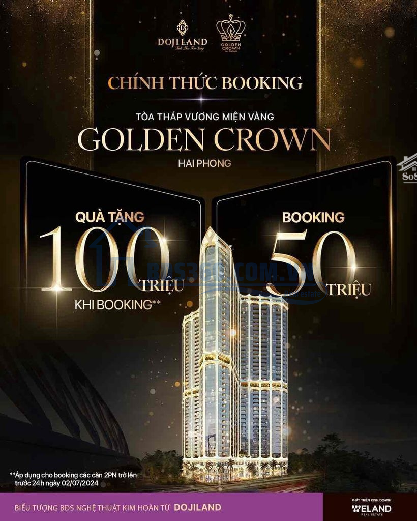 Nhận Booking Dự Án Golden Crown Hải Phòng