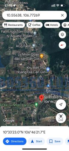 Bán lô đất đường Lý Nhơn, xã An Thới Đông, Cần Giờ 1,3tỷ