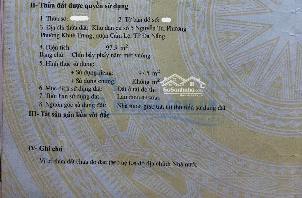 Bán Đất Tt Đà Nẵng - Đường Phạm Phú Tiết, Q. Cẩm Lệ - Dt: 5X19.5M