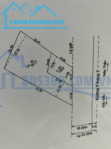 Bán nền 1238m2 mặt tiền 3/2 đoạn gần Trần Hoàng Na, Ninh Kiều, Cần Thơ - 62 tỷ