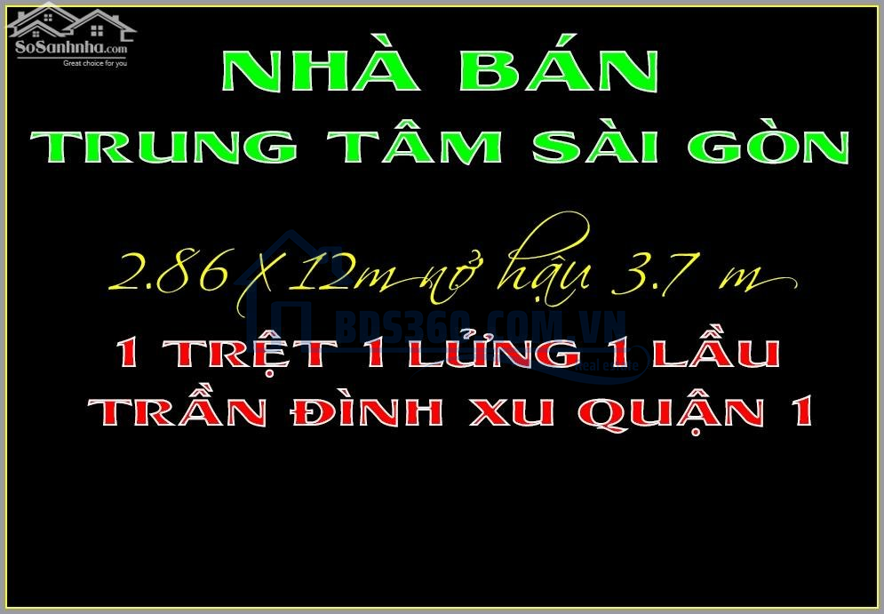 Nhà phố rẻ 1 trệt 1 lửng 1 lầu Trần Đình Xu Quận 1 TP.HCM