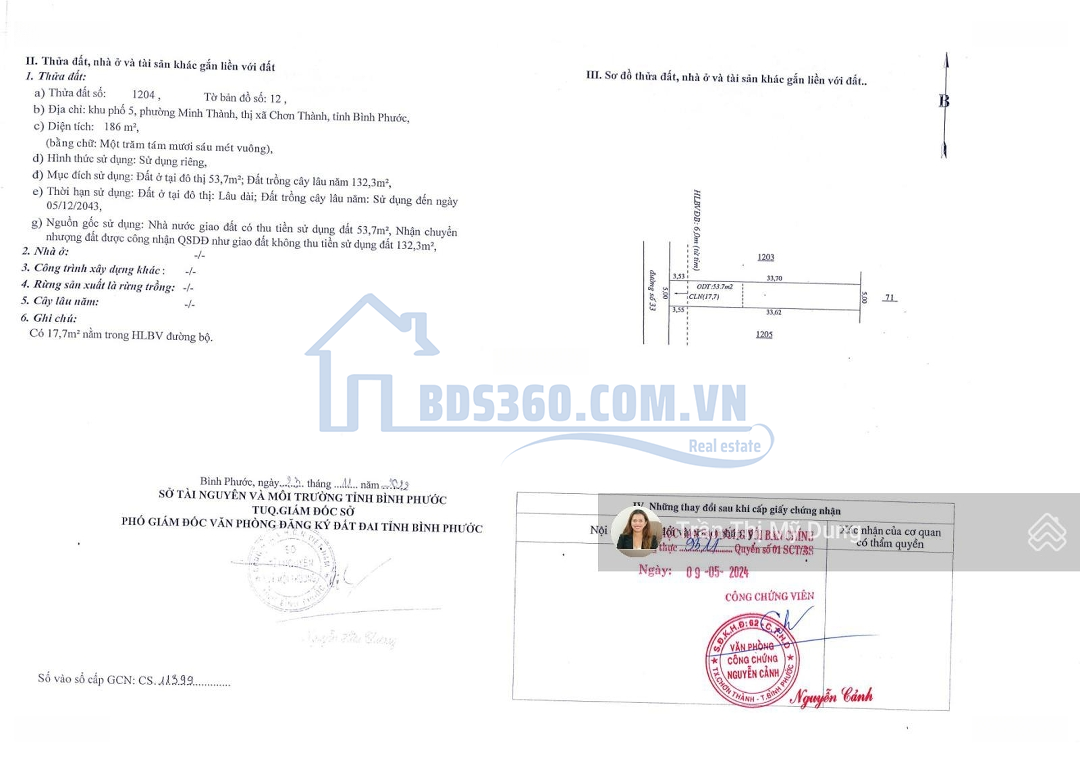 Bán Đất Xây Trọ Gần Kcn Becamex Chơn Thành, Bình Phước , Sổ Sẵn 500M2