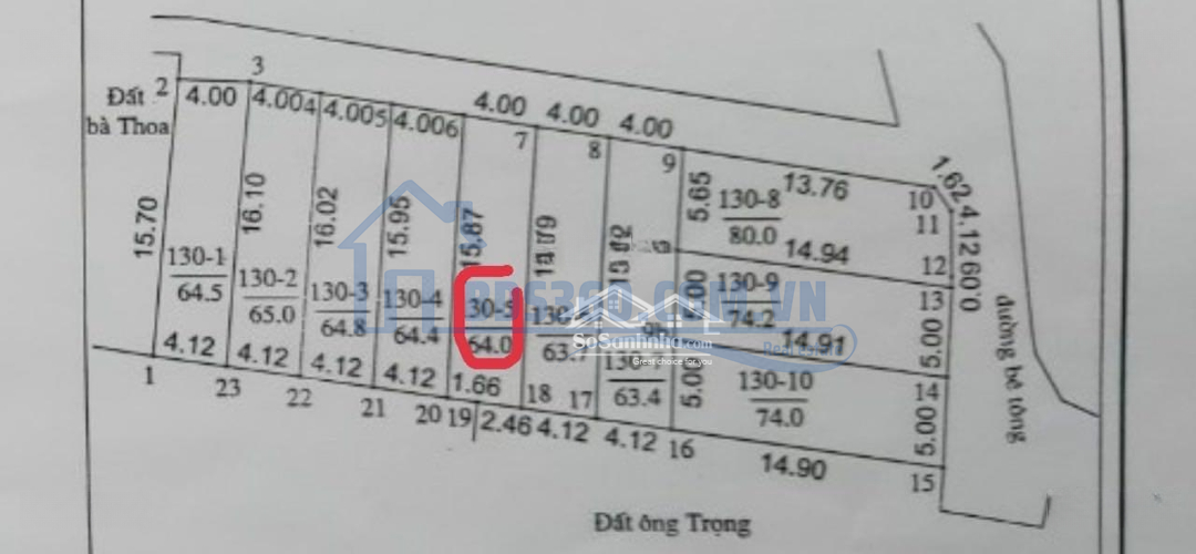 Chính Chủ Cần Tiền Bán Mảnh Đất Hát Môn - Phúc Thọ - Hà Nội - Diện Tích 64M2