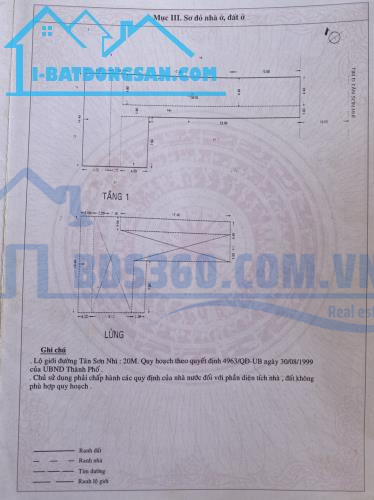 Bán nhà MTKD Tân Sơn Nhì DT 6.2x34m nở hậu 14.4m(297m2)1 lầu, đang cho thuê 45tr/th gía