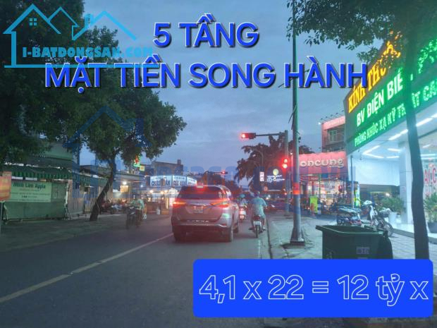 5 tầng 88m2 có 12 tỷ x Mặt Tiền Song Hành Tân Hưng Thuận Quận 12 TP.HCM