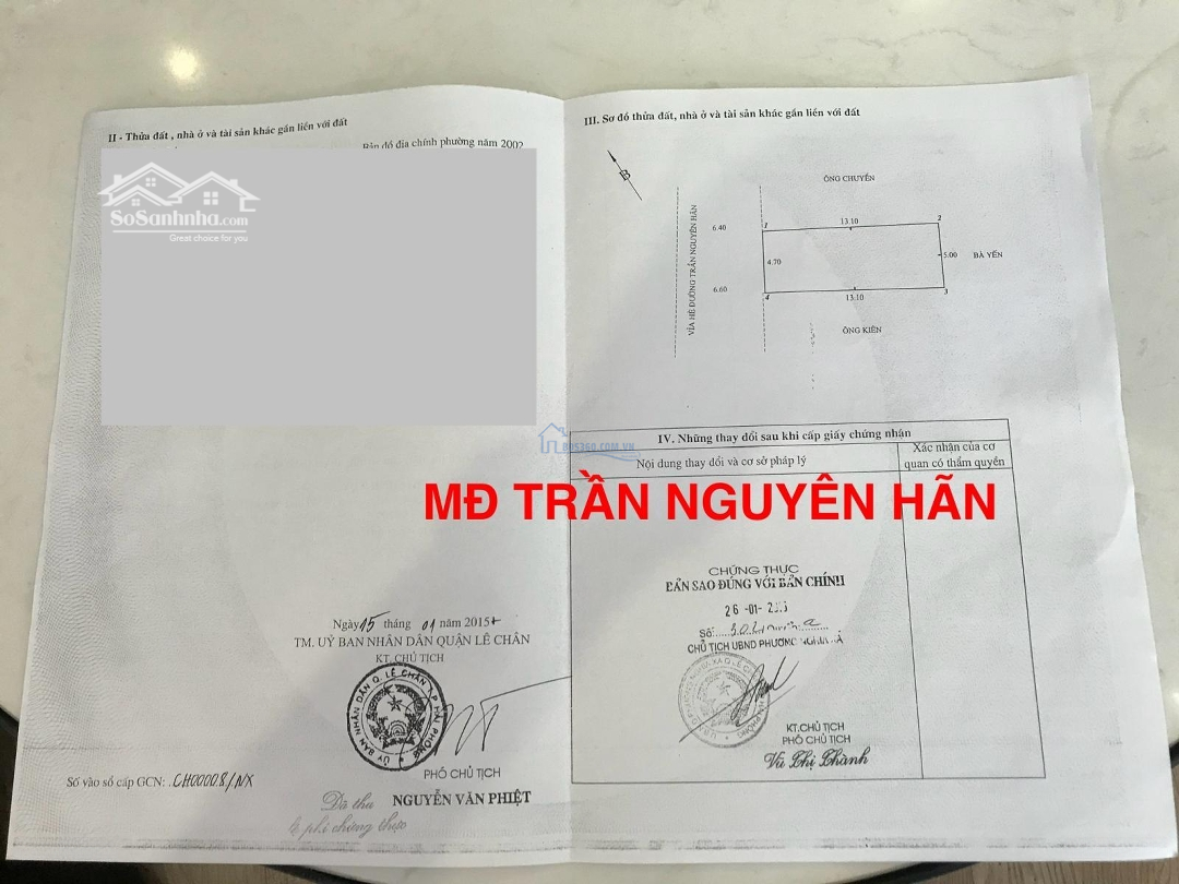 Bán Nhà 64M2 Mặt Đường Trần Nguyên Hãn