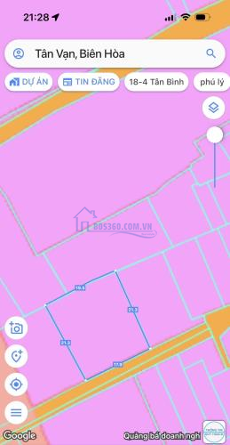 Bán gấp lô đất Bùi Hữu Nghĩa, P.Tân Vạn, Biên Hoà Giá 8,5tỷ