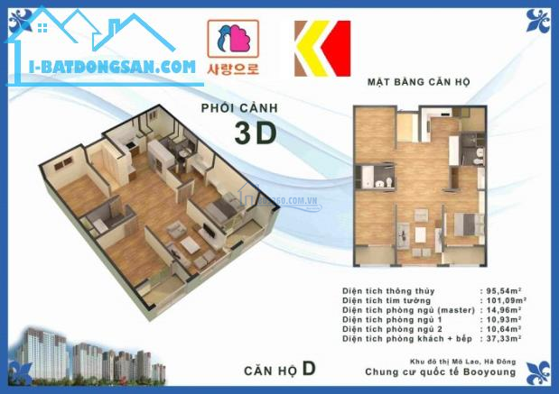 Chính chủ gửi bán căn hộ góc số 01, tại tầng 14 tòa CT7 chung cư BooYoung, KĐT mới Mỗ Lao