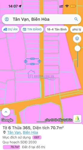 Cần vốn bán gấp lô đất KDC Thiên Niên Kỷ, P.Tân Vạn, Biên Hoà 1,8 tỷ
