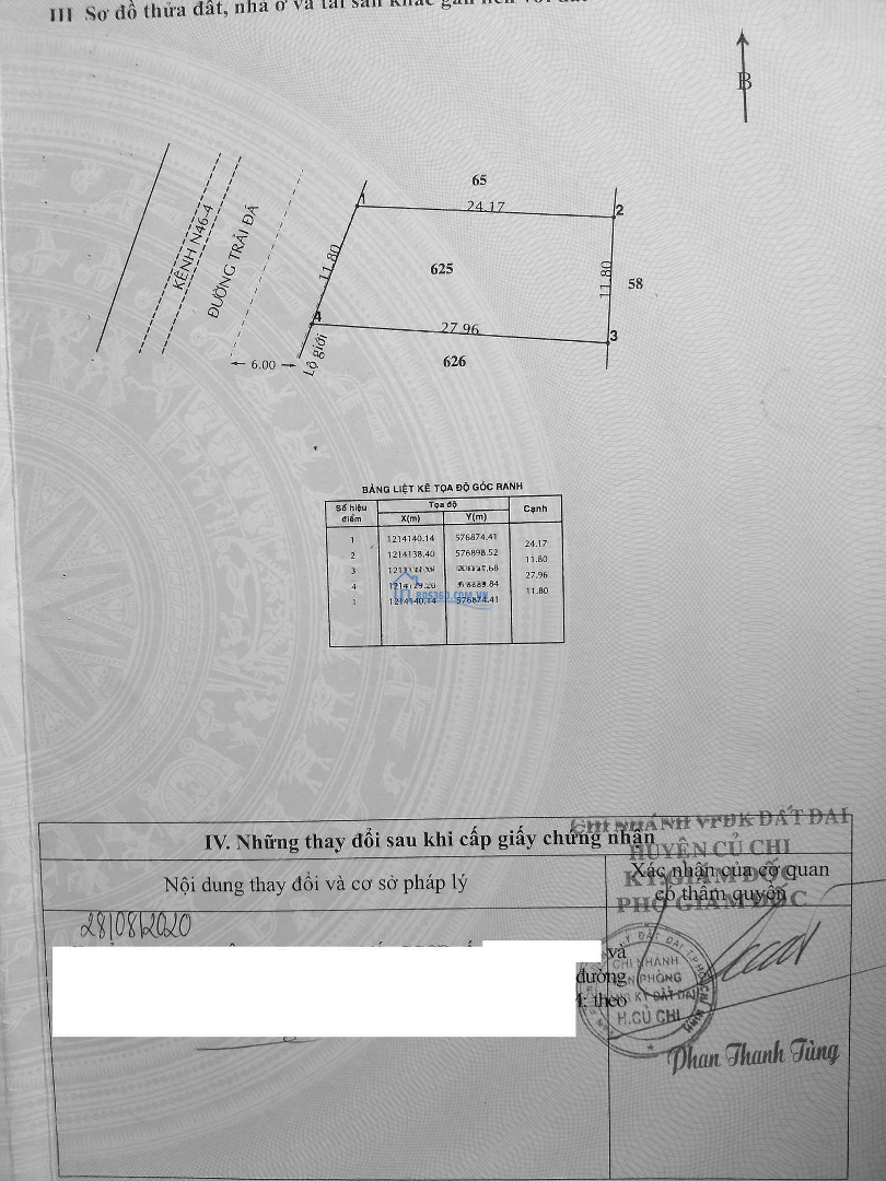 Đất Chính Chủ, Mặt Tiền Nhựa ,Diện Tích300M2 Phước Hiệp, Củ Chi