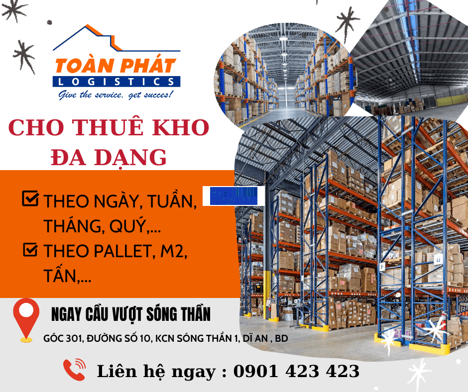 TOÀN PHÁT LOGISTICS - CUNG CẤP GIẢI PHÁP LƯU TRỮ  TỖI ƯU TOÀN DIỆN