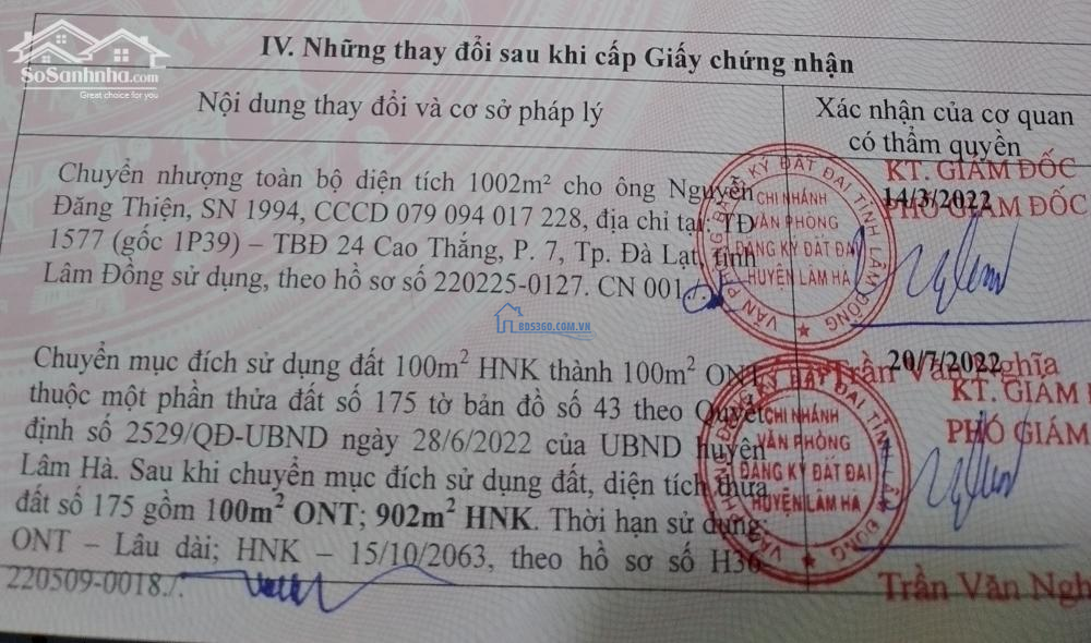 1002m2 - 100m2 Thổ cư Xã Tân Hà, Huyện Lâm Hà, Lâm Đồng