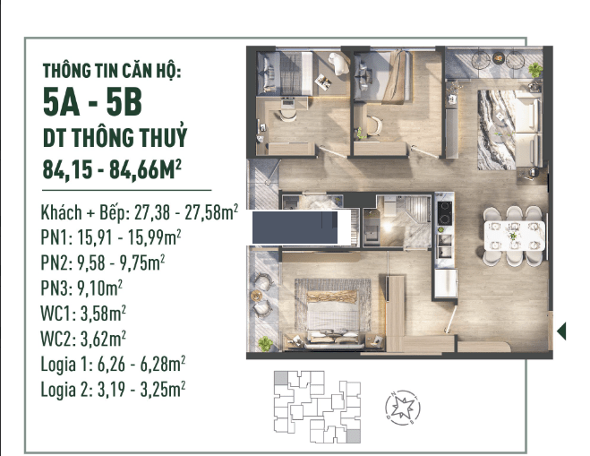 Mở Bán căn góc 3PN dự án The FIBONAN, giá gốc CĐT, HTLS 18th, ck tới 6%,