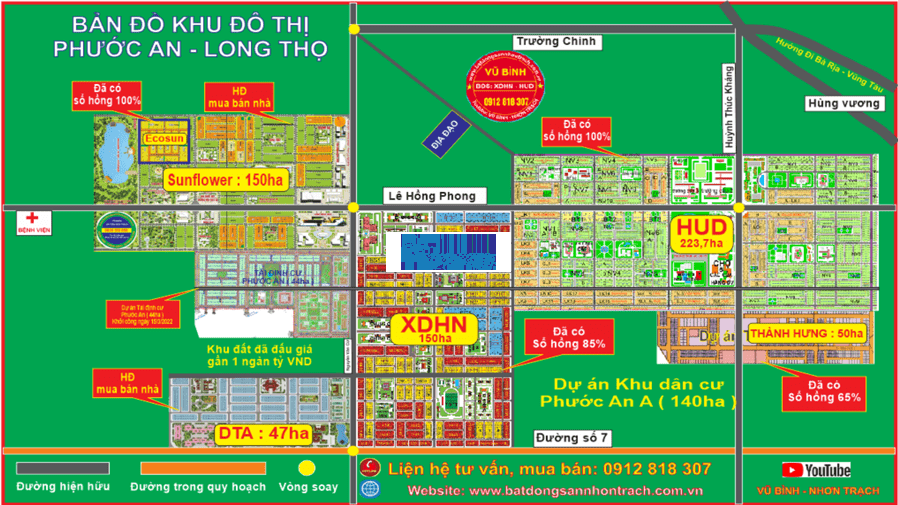 Mua bán, nhận ký gửi đất nền dự án XDHN, HUD, Ecosun, Thành Hưng Nhơn Trạch, Đồng Nai