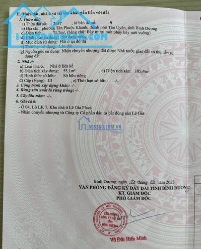 Chính chủ bán nhà liền kề khu dân cư Standard Bình Dương.
