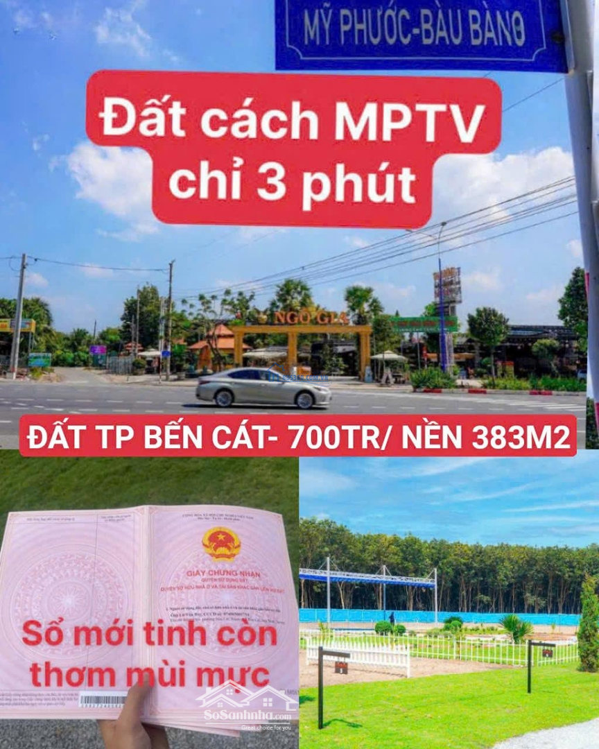 Chủ Kẹt Tiền Cần Bán Gấp 383M2 Đất Chánh Phú Hòa - Tp Bến Cát Sổ Sẵn Công Chứng Ngay