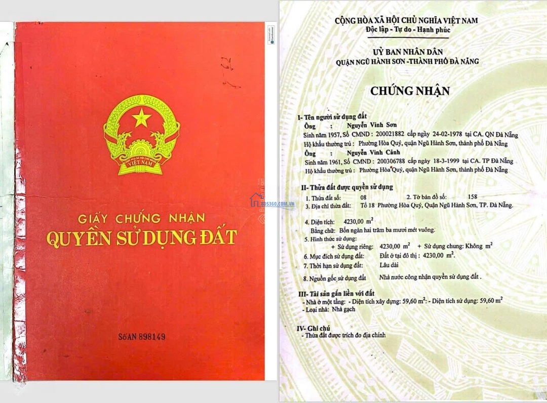 Bán Lô Đất 4Mặt Tiềnđường Nam Kỳ Khởi Nghĩa, Phường Hòa Qúy, Quận Ngũ Hành Sơn, Tp. Đà Nẵng