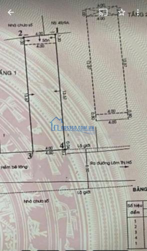 BÁN NHÀ TÂN CHÁNH HIỆP QUẬN 12, 60M2, 2 TẦNG HẺM XE HƠI, CHỈ 3TỶ 850, VÀO Ở NGAY