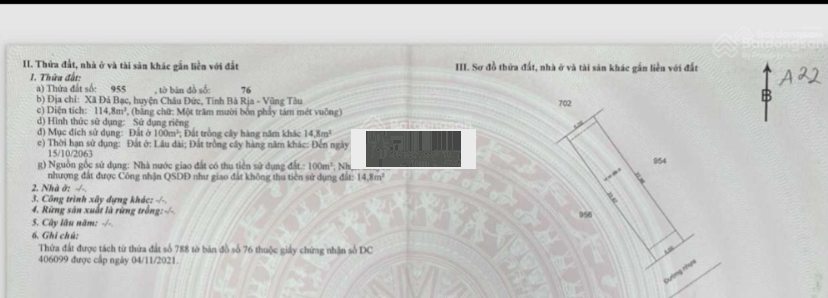 Gộp 50% giá bán đất nền Đá Bạc KCN Vingroup Châu Đức